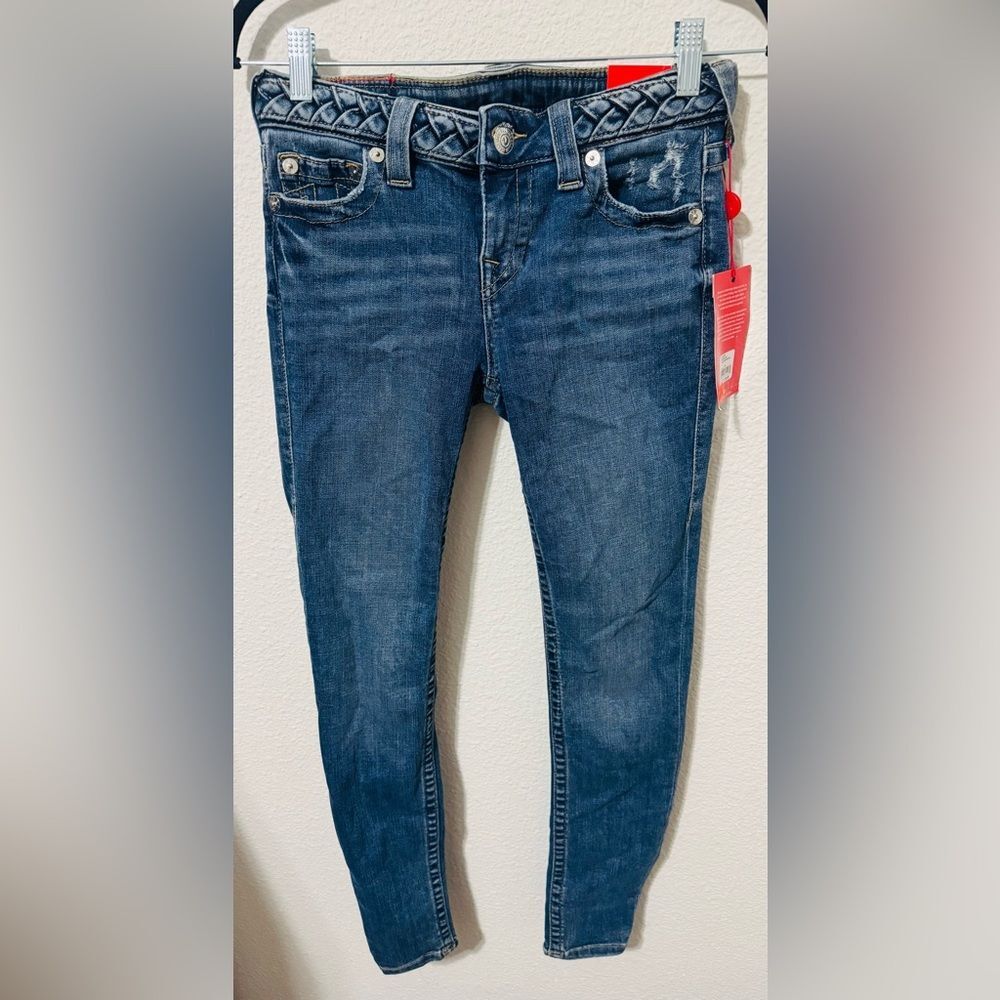 True Religion Halle mid rise Y2K super skinny jeans Size 27 NWT